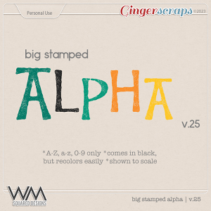 Big Stamped Alpha | V.25