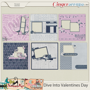 Dive Into Valentine's Day Quick Pages by The Scrappy Kat