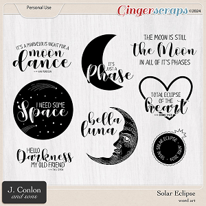Solar Eclipse Word Art by J. Conlon and Sons