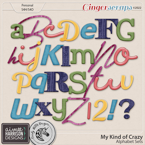 My Kind of Crazy Alpha Sets by Aimee Harrison and Cindy Ritter Designs