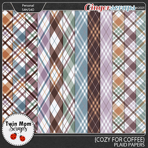 Cozy for Coffee - PLAID PAPERS by Twin Mom Scraps