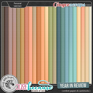 Year In Review Ombré Papers & Cardstocks by JB Studio and Cindy Ritter