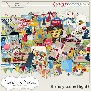 Family Game Night Embellishments and Tags - Scraps N Pieces 