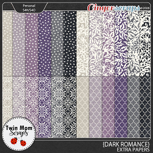 Dark Romance - EXTRA PAPERS by Twin Mom Scraps