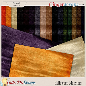 Halloween Monsters Glitter Papers