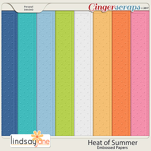 Heat of Summer Embossed Papers by Lindsay Jane