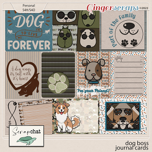 Dog Boss Journal Cards by ScrapChat Designs