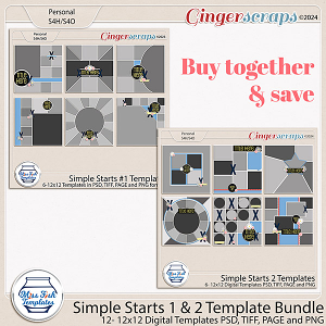 Simple Starts 1 & 2 Template Bundle by Miss Fish