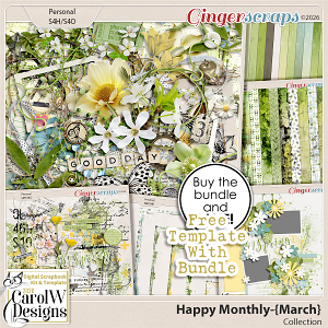 Happy Monthly-{March} Collection+Free Template