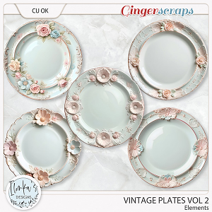 CU Vintage Plates Vol 2 by Ilonka's Designs
