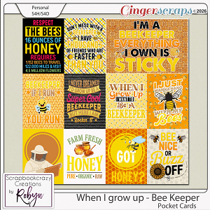 When I grow up - Beekeeper Pocket Cards by Scrapbookcrazy Creations