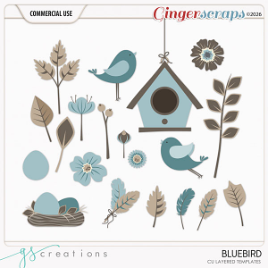 Bluebird Layered Templates (CU) by GS Creations