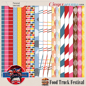 Food Truck Festival Patterned Papers By The Brit Chick