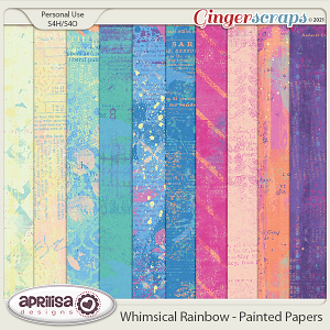 Whimsical Rainbow - Painted Papers by Aprilisa Designs