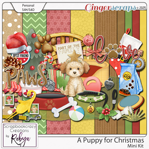 A Puppy for Christmas Mini Kit by Scrapbookcrazy Creations