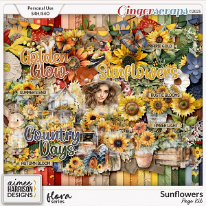 Sunflowers Page Kit by Aimee Harrison Sunflowers Page Kit by Aimee Harrison