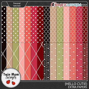 Hello Cutie - EXTRA PAPERS by Twin Mom Scraps