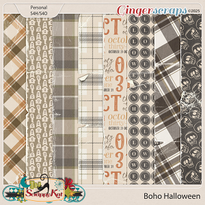 Boho Halloween Torn Papers by The Scrappy Kat