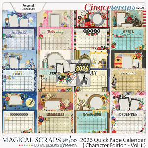 2026 Calendar Quick Pages (Character Edition - Volume 1)