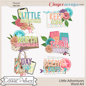 Little Adventures - Word Art Pack by Connie Prince