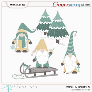 Winter Gnomes Layered Templates (CU) by GS Creations
