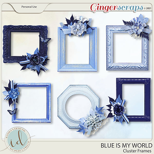 Blue Is My World Cluster Frames by Ilonka's Designs