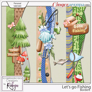Let's Go fishing Borders by Scrapbookcrazy Creations