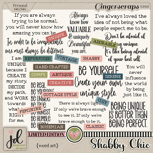 Shabby Chic {Word Art} LiMiTED EDiTiON