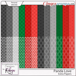 Panda Love Extra Papers by Scrapbookcrazy Creations