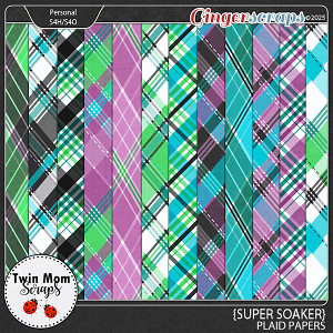 Super Soaker - PLAID PAPERS by Twin Mom Scraps