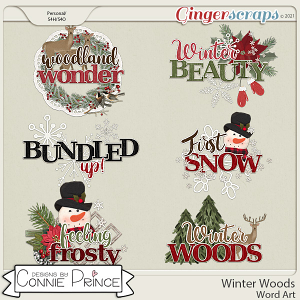 Winter Woods  - Word Art Pack by Connie Prince