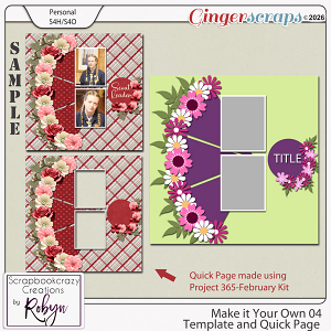 Make it your own 04 Template and Quick Page by Scrapbookcrazy Creations
