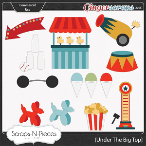 Under The Big Top Commercial Use Templates by Scraps N Pieces 