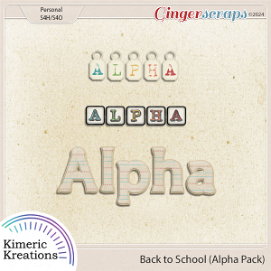 Back to School Alpha Pack by Kimeric Kreations