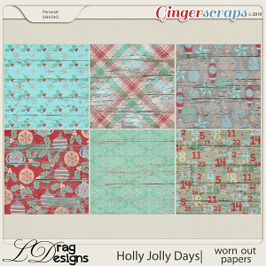 Holly Jolly Days: Worn Out Papers by LDragDesigns