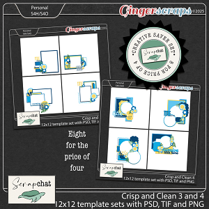 Crisp and Clean 3 & 4 - Creative Savers Template Set by ScrapChat Designs