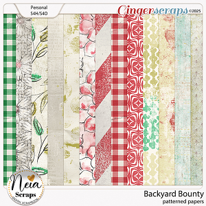 Backyard Bounty - Patterned Papers - by Neia Scraps
