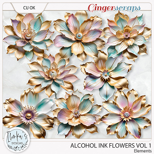 CU Alcohol Ink Flowers Vol 1 by Ilonka's Designs