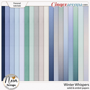 Winter Whispers - Solid & Ombré Papers - by Neia Scraps