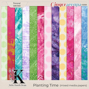 Planting Time Mixed Media Papers by Kelley Danielle Design