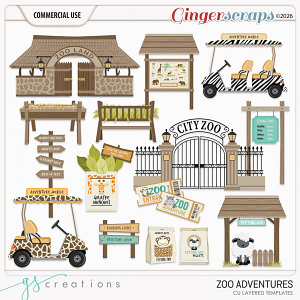 Zoo Adventures Layered Templates (CU) by GS Creations