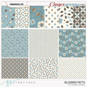 Bluebird Layered Patterns (CU) by GS Creations