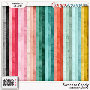Sweet as Candy Watercolor Papers by Aimee Harrison