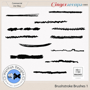 CU Brush Stroke Brushes 1 by Wetfish Designs