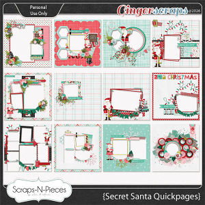 Secret Santa Quickpages by Scraps N Pieces