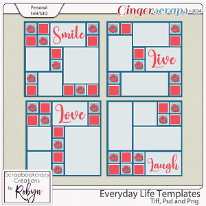Everyday Life Templates by Scrapbookcrazy Creations