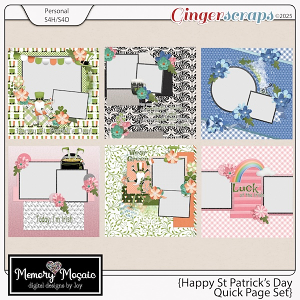 Happy St Patrick's Day-Quick Page Set by Memory Mosaic