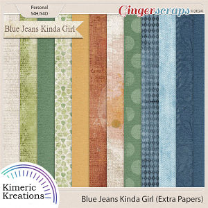 Blue Jeans Kinda Girl Bonus Papers Pack by Kimeric Kreations