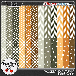 Woodland Autumn - EXTRA PAPERS by Twin Mom Scraps