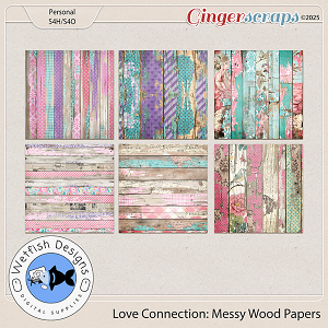 Love Connection Messy Wood Papers: February 2025 Buffet by Wetfish Designs